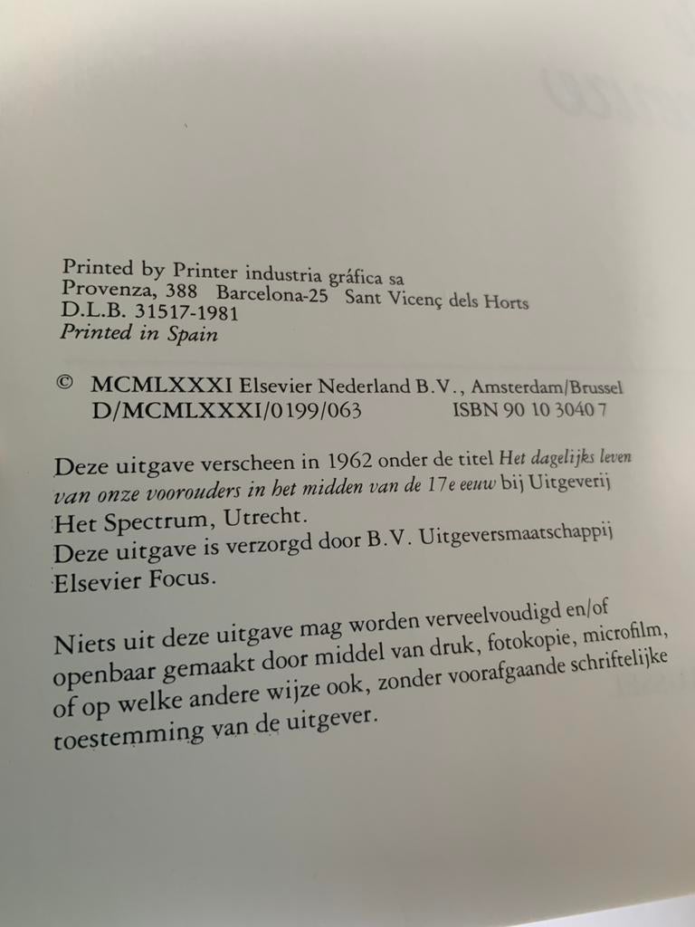 Het Dagelijks Leven in de 17e Eeuw - Haye Thomas, Europa, Ophalen of Verzenden, Zo goed als nieuw, 17e en 18e eeuw