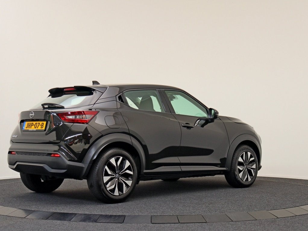Nissan Juke 1.0 DIG-T Acenta | Carplay / Android Auto | Stoe, Auto's, Nissan, Voorwielaandrijving, Stof, Zwart, Bedrijf