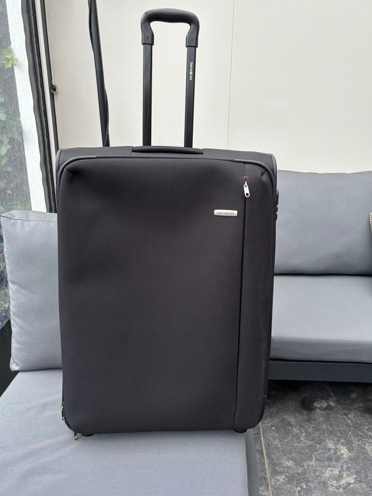 Samsonite koffer zwart, Overige materialen, Wieltjes, 45 tot 55 cm, Zo goed als nieuw