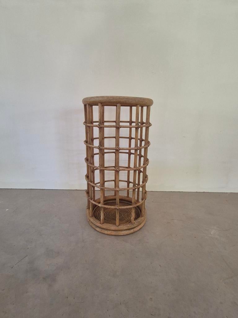 Mid century bamboo rotan paraplubak, Huis en Inrichting, Woonaccessoires | Paraplubakken, Onbekend, Ophalen of Verzenden, Onbekend