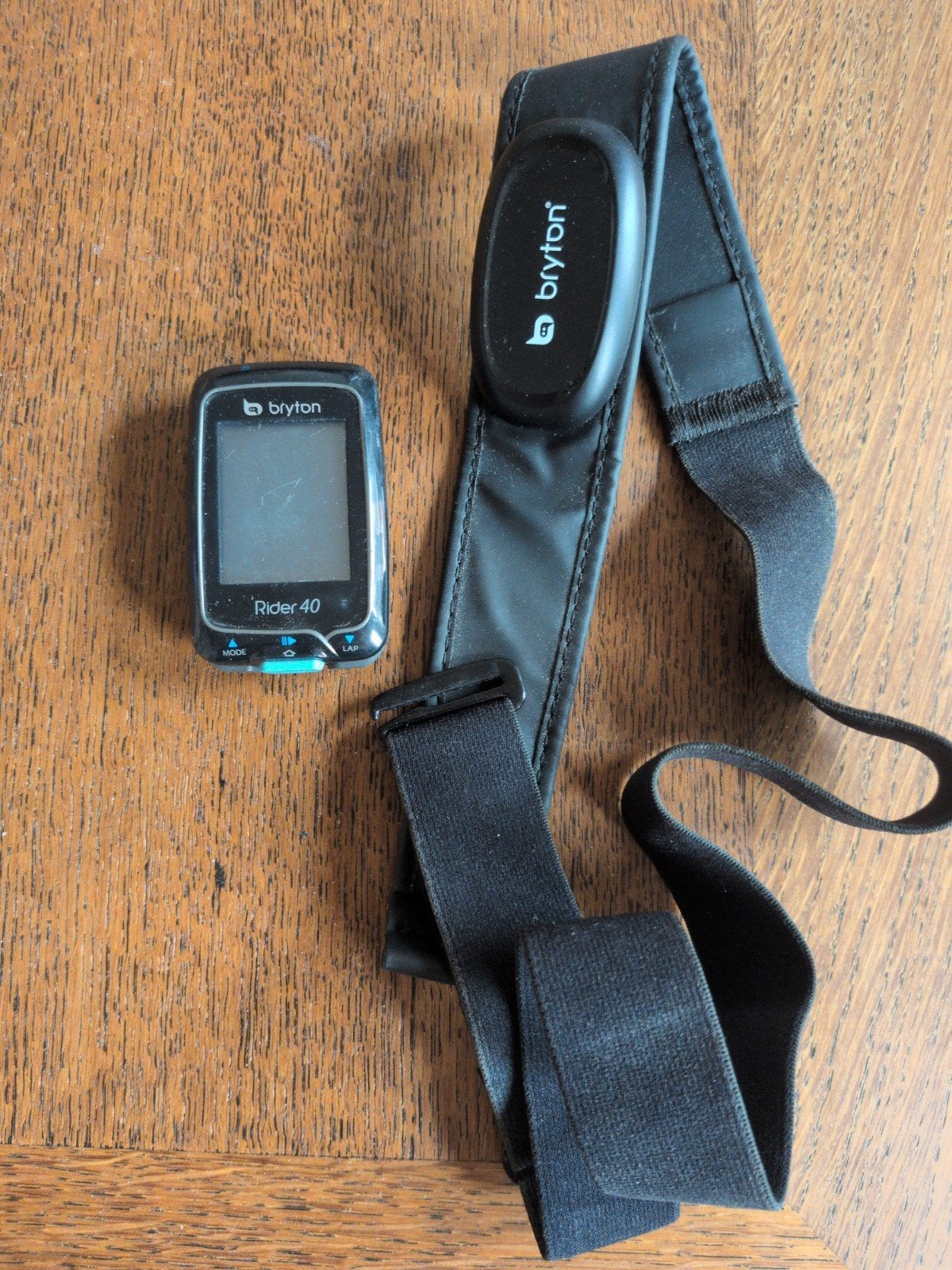 Bryton Rider 40 fietscomputer met borstband, Ophalen of Verzenden, Gebruikt, Overige merken, Met borstriem