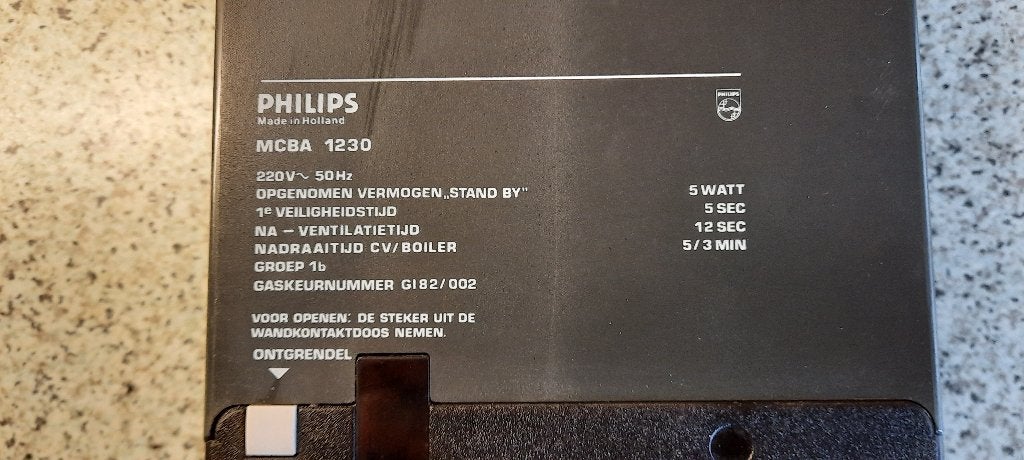 Philips mcba 1230 branderautomaat, Ophalen of Verzenden, Nieuw