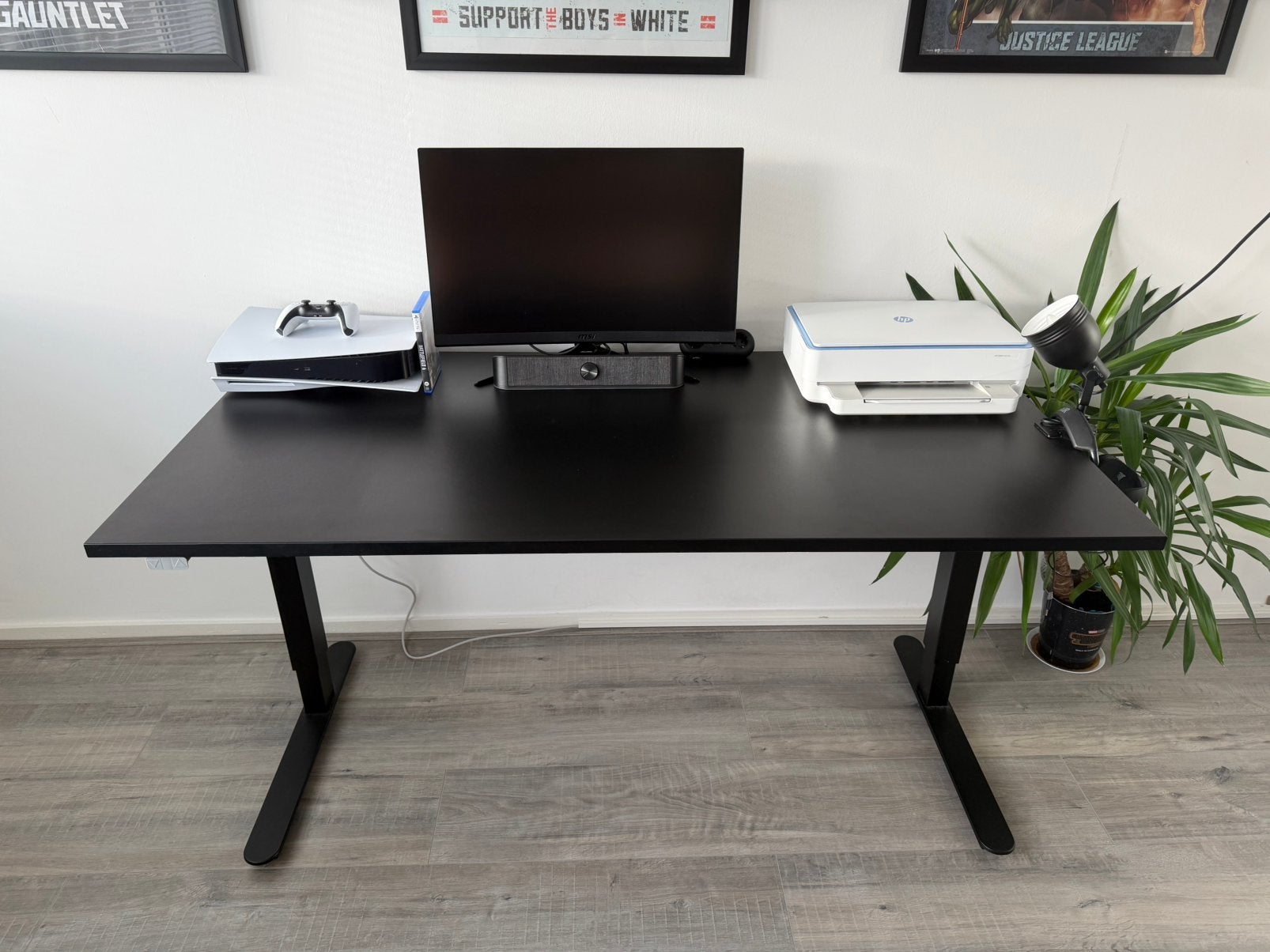 Elektrisch verstelbaar zit-sta bureau zwart 160x80, Ophalen, Elektrisch, Zo goed als nieuw