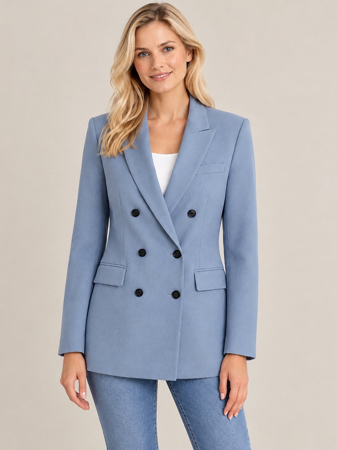 Prachtig Zara double-breasted colbert,  als nieuw maat 38, Maat 38/40 (M), Blauw, Ophalen of Verzenden, Zo goed als nieuw