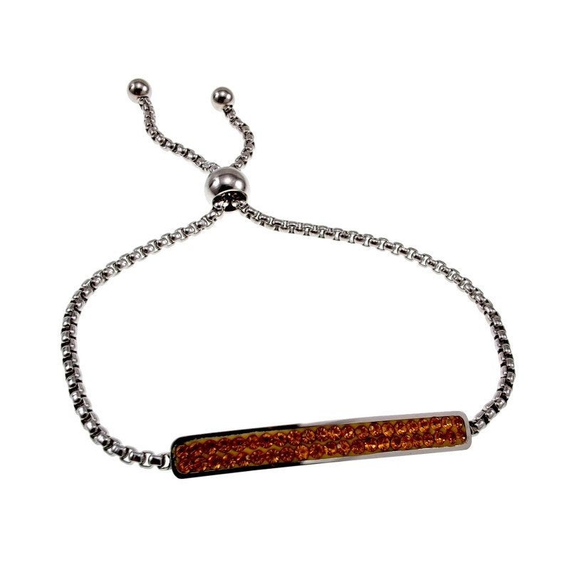 Armband Dames RVS Jasseron Schakelarmband met Steentjes, Met kristal, Staal, Birgitta-Gracht 33, 6465 EL Kerkrade, Nederland, Verzenden