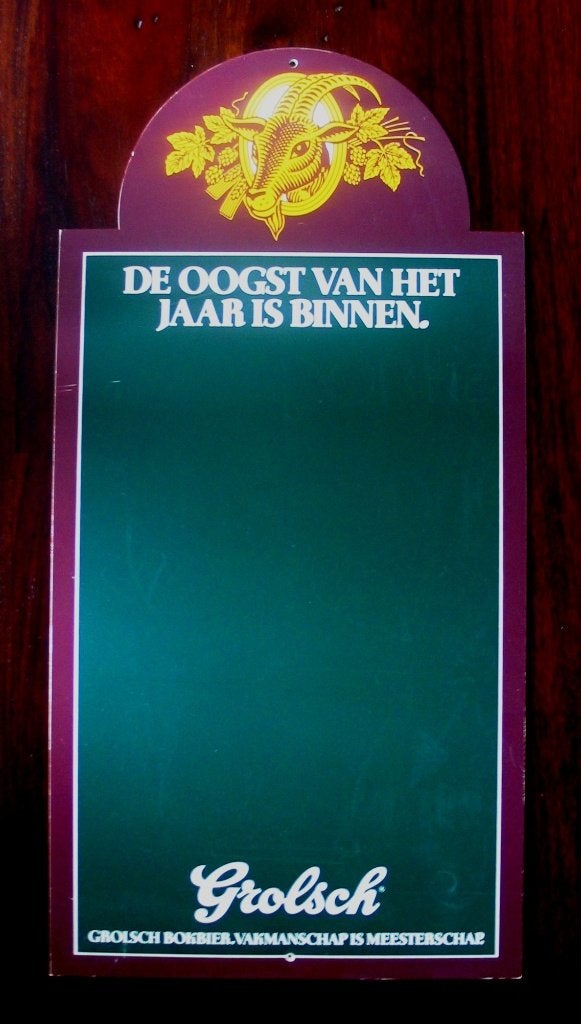 Krijtbord De oogst van het jaar is binnen ( 09, Verzenden, Zo goed als nieuw, Reclamebord