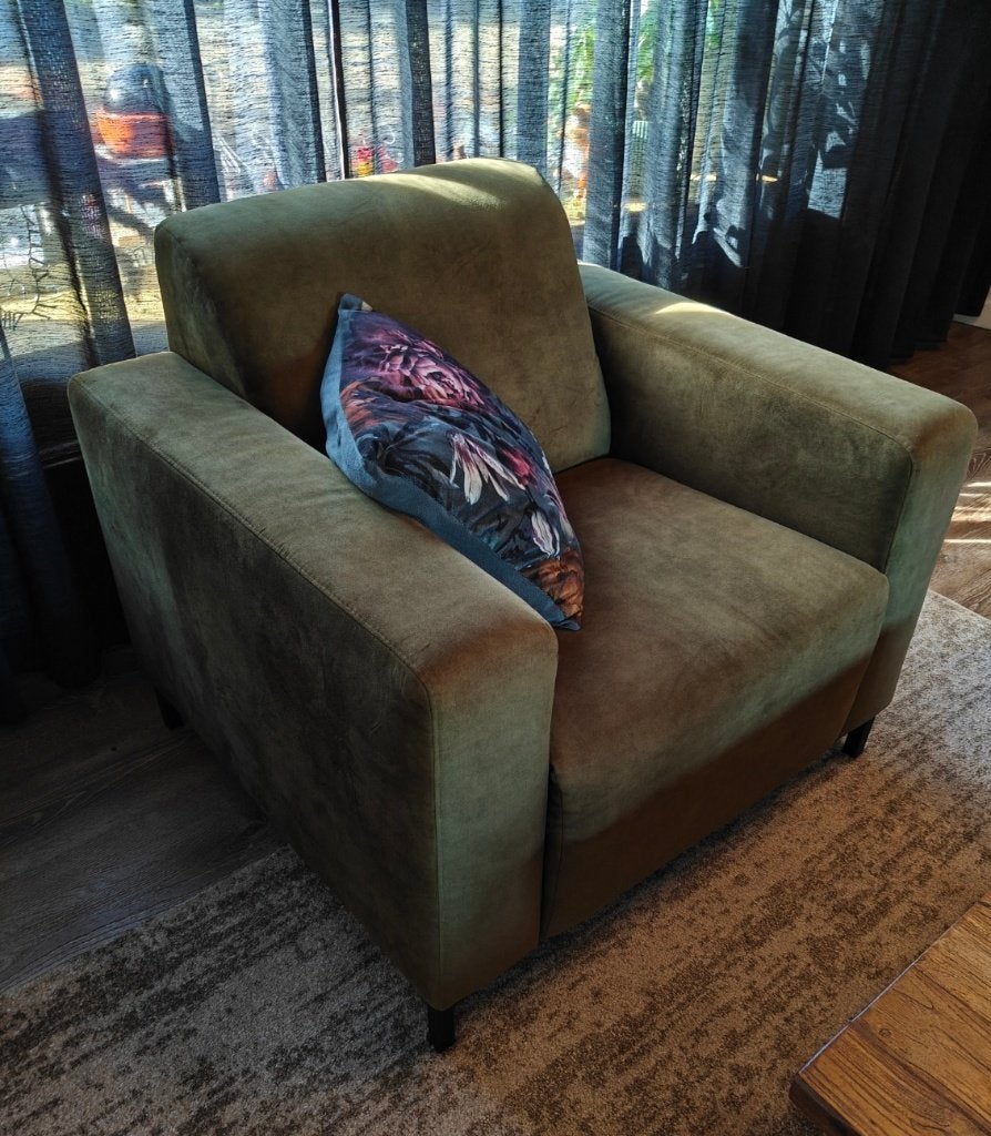 stoel zgan fauteuil in mosgroen alpa pronto, Ophalen, Overige kleuren, Zo goed als nieuw, Eén