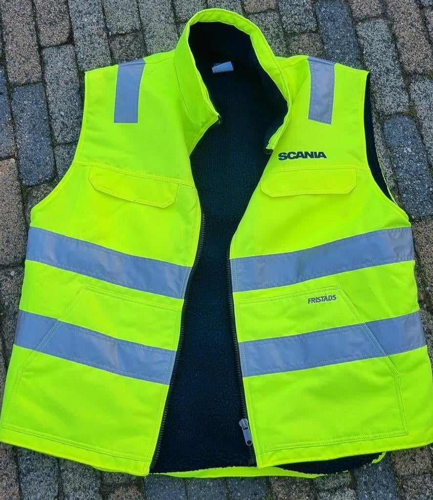 Scania Fristads High-Vis Vest - Maat XL, Geel, Maat 56/58 (XL), Gedragen, Ophalen