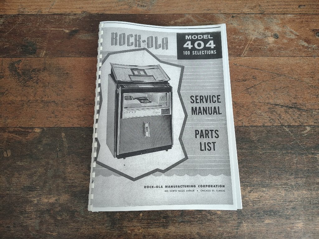 Service Manual: Rock-ola Capri 404 (1963) jukebox nieuw !!, Verzenden, Nieuw, 1950 tot 1960, Seeburg