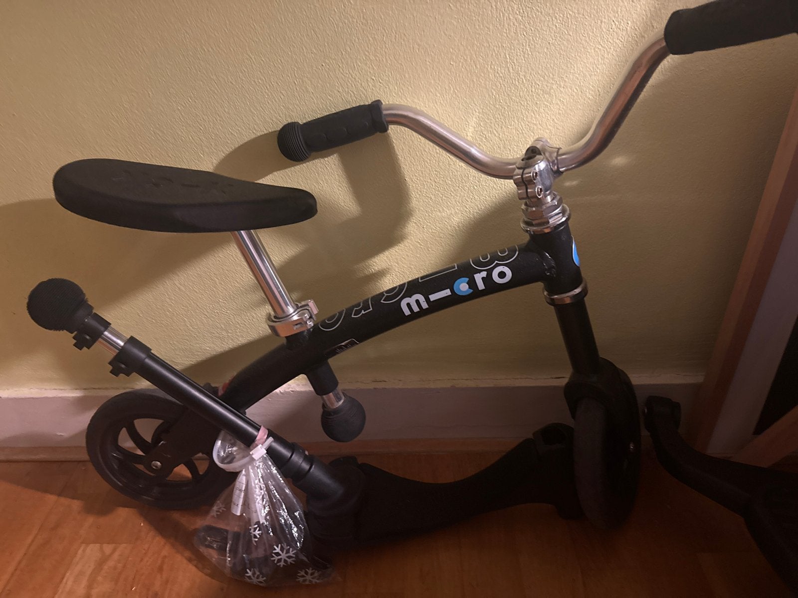 Micro loopfiets/step 2-in-1, Ophalen of Verzenden, Gebruikt, Velgrem, Minder dan 16 inch