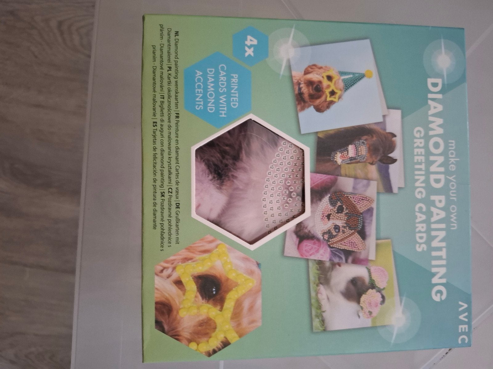 Set van 3 Diamond Painting Kaarten - Wenskaarten, Hobby en Vrije tijd, Knutselen, Ophalen of Verzenden