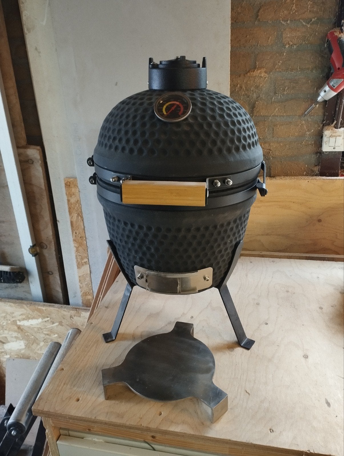 Compacte Kamado BBQ met thermometer - Zo goed als nieuw, Ophalen, Zo goed als nieuw, Onbekend