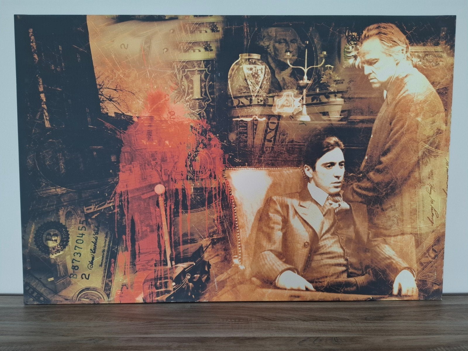 Grote Canvas Print The Godfather: Al Pacino & Marlon Brando, Ophalen