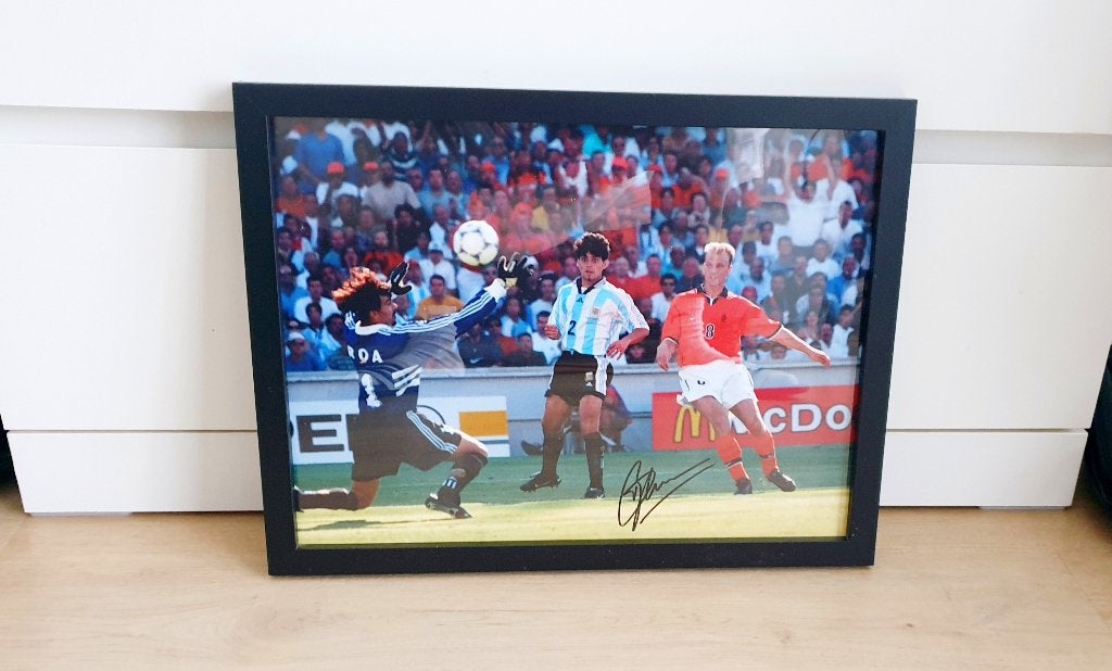 Dennis Bergkamp gesigneerde foto, Ophalen of Verzenden, Nieuw, Ajax, Overige typen