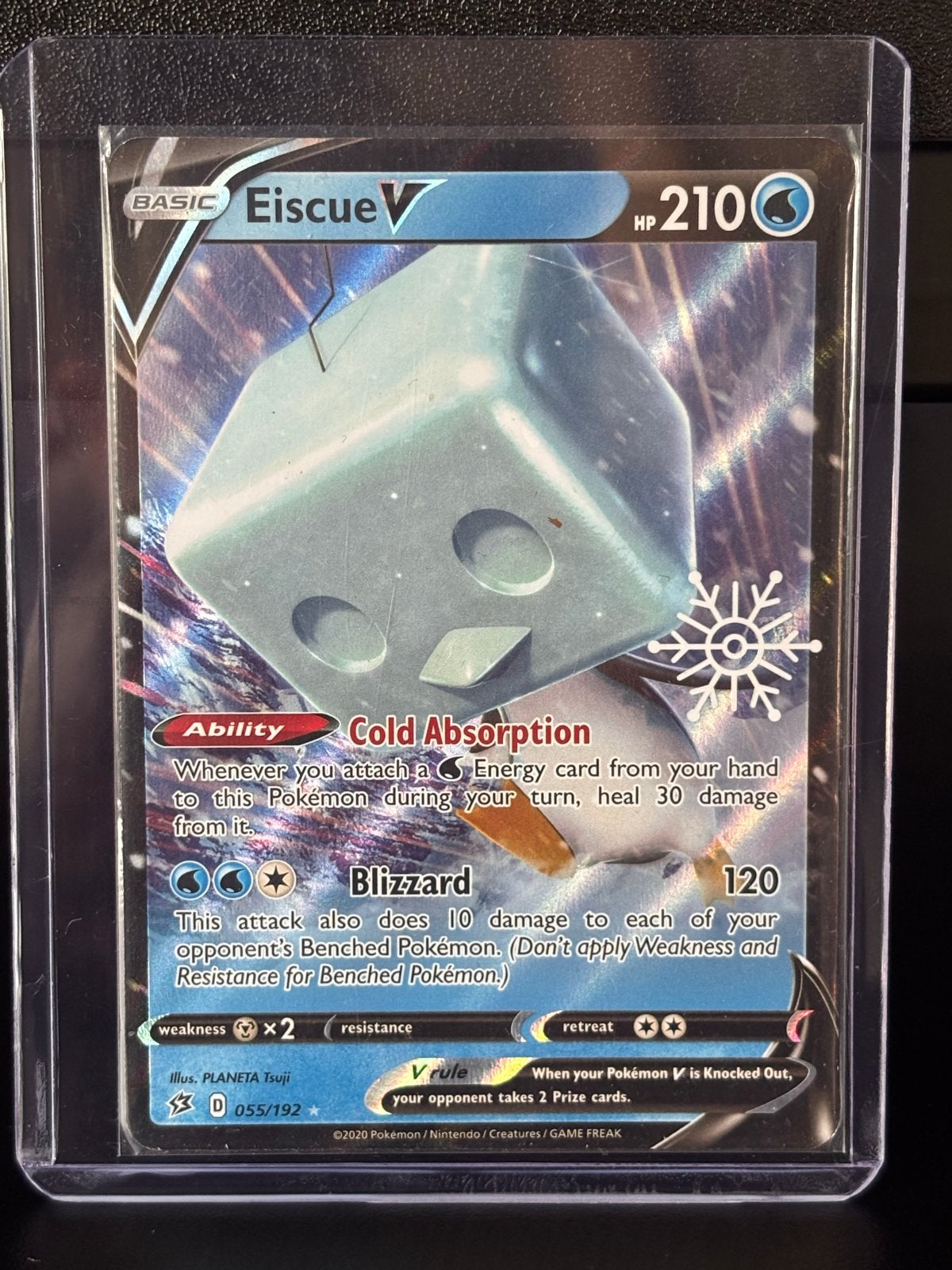 Eiscue V Pokémon Kaart 055/192 - Zo goed als nieuw, Ophalen of Verzenden, Zo goed als nieuw, Losse kaart