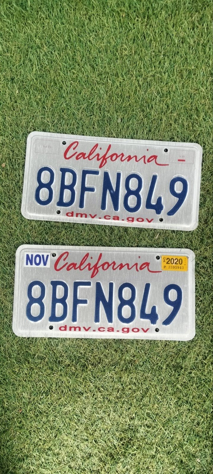 Originele Californische Kentekenplaten (Set van 2) – USA, Ophalen of Verzenden