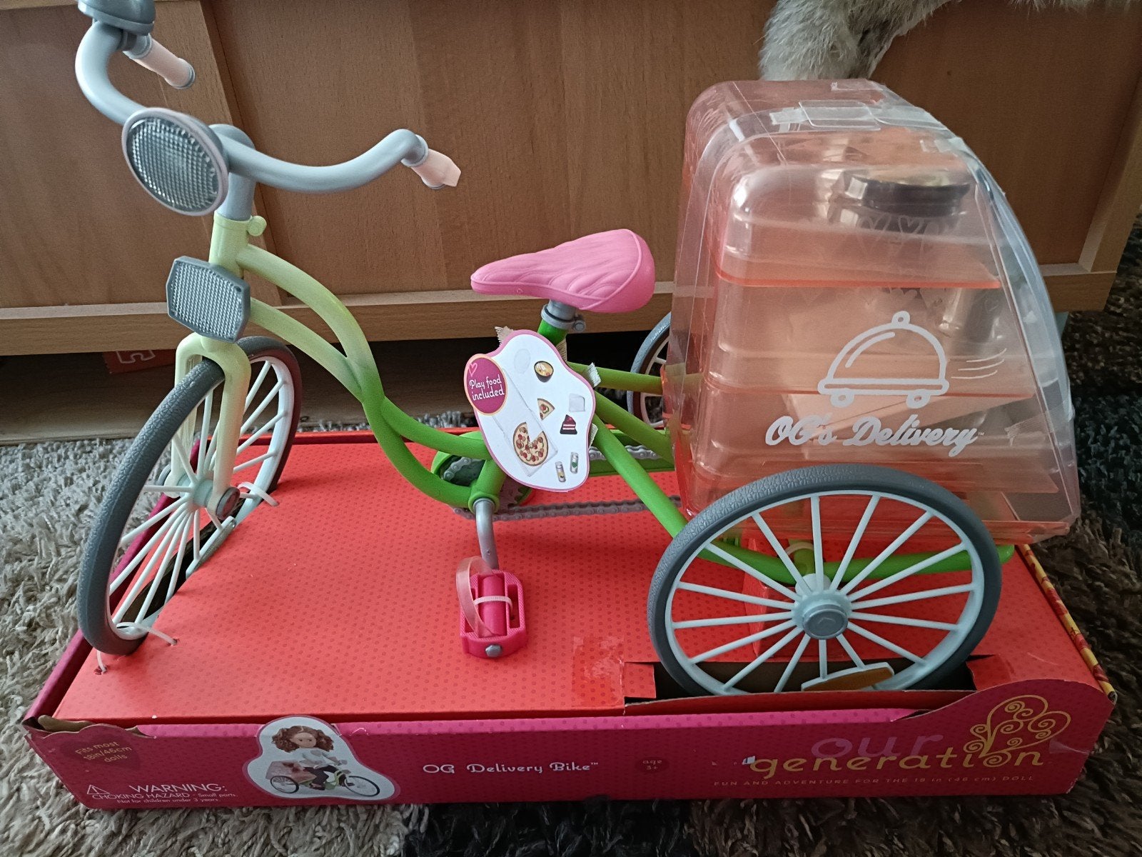Nieuw Our Generation OG Delivery Bike met accessoires, Ophalen of Verzenden, Nieuw