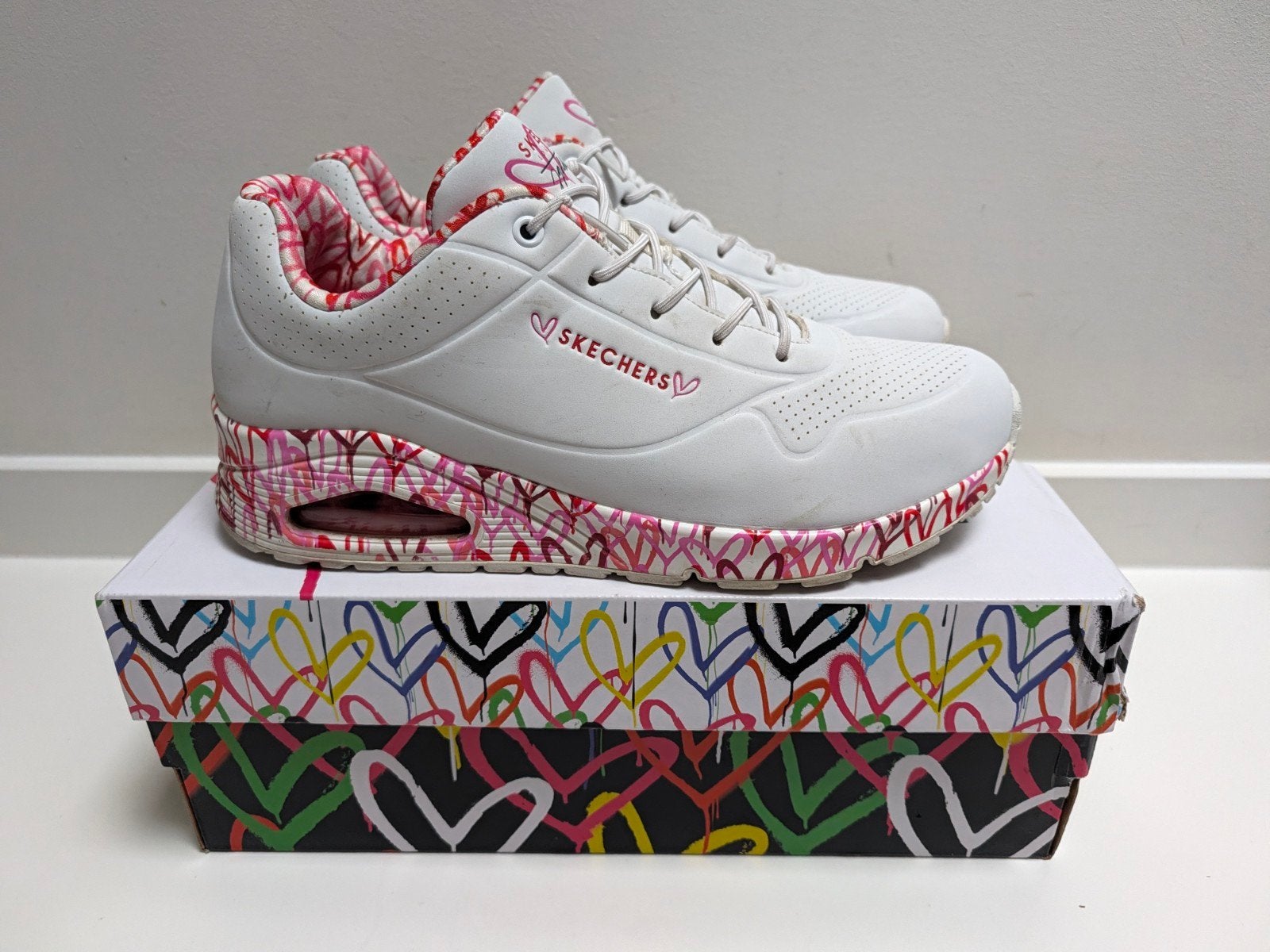 Skechers Uno Loving Love sneakers - Maat 40, Skechers, Wit, Ophalen of Verzenden, Sneakers of Gympen