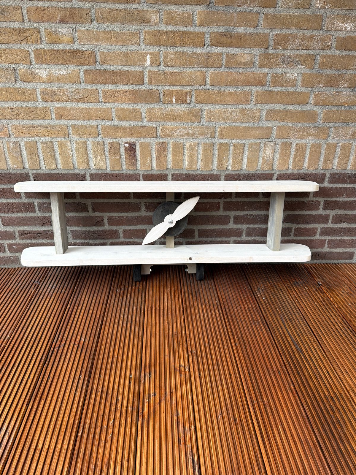 Decoratief houten vliegtuig - Wanddecoratie, Ophalen of Verzenden, Zo goed als nieuw, Vliegtuig, Overige merken