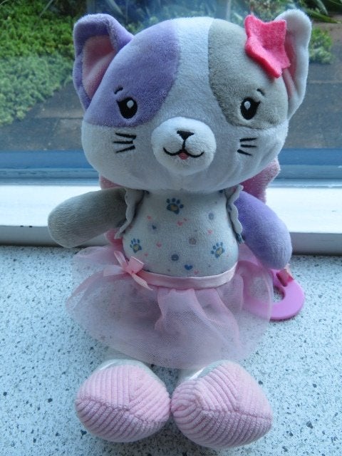 Poes kat met vleugels + bijtstuk merk Baby Clementoni ballet, Ophalen of Verzenden, Zo goed als nieuw, Kat, Middelgroot (20 tot 80 cm)
