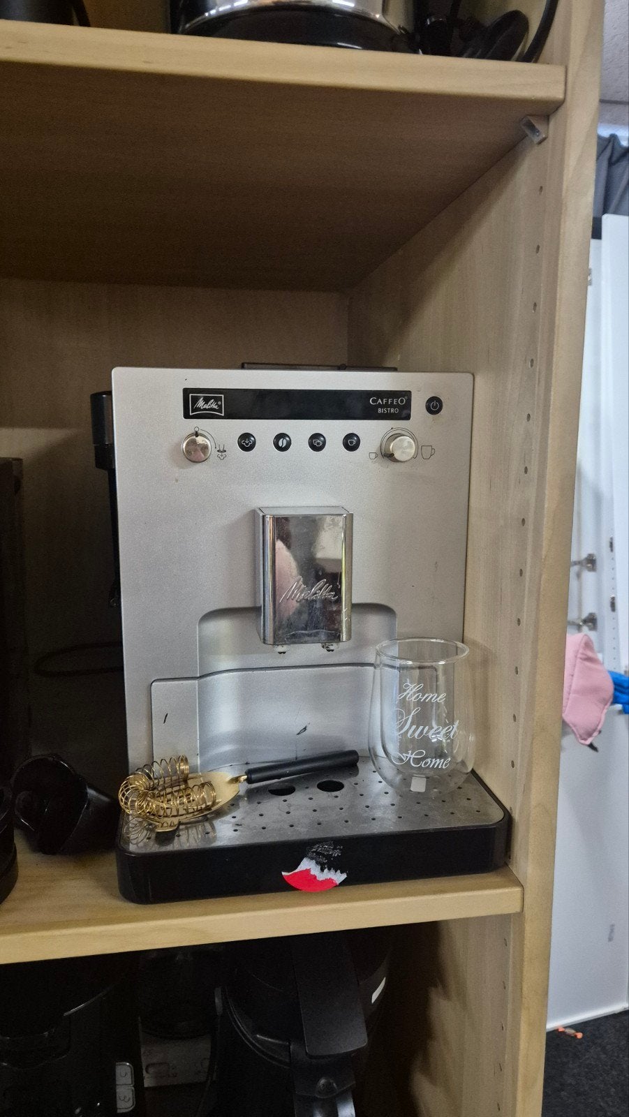 Melitta Caffeo Bistro Koffiemachine - Zilver, Witgoed en Apparatuur, Koffiezetapparaten, Ophalen of Verzenden, B, T
