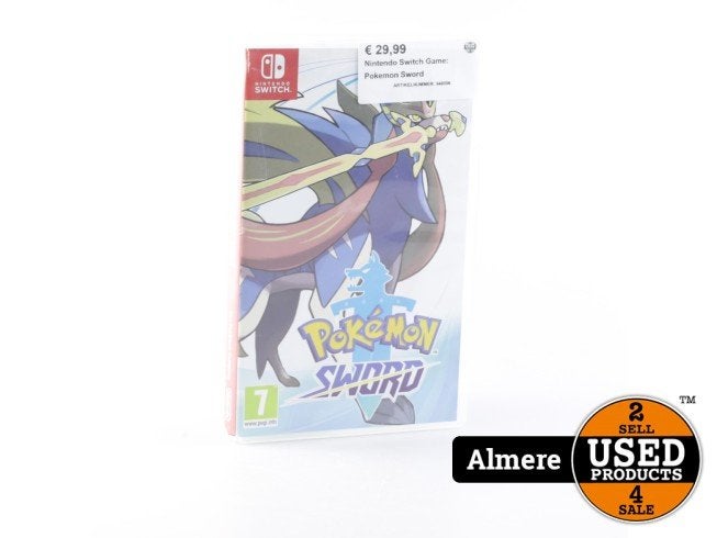 Nintendo Switch Game: Pokemon Sword, Nintendo, Zo goed als nieuw, Support@nintendo.com, 11-1 Hokotate-cho, Kamitoba, Minami-ku
Kyoto 601-8501
Japan
