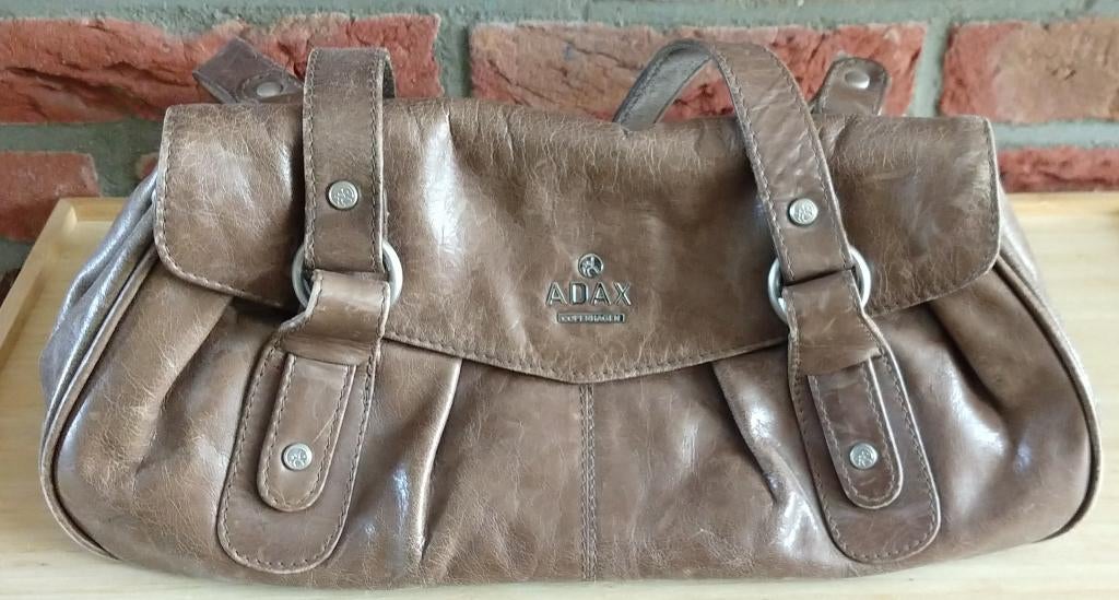 handtas Adax Copenhagen, volgnr 9, Ophalen of Verzenden, Gebruikt, Bruin, Handtas