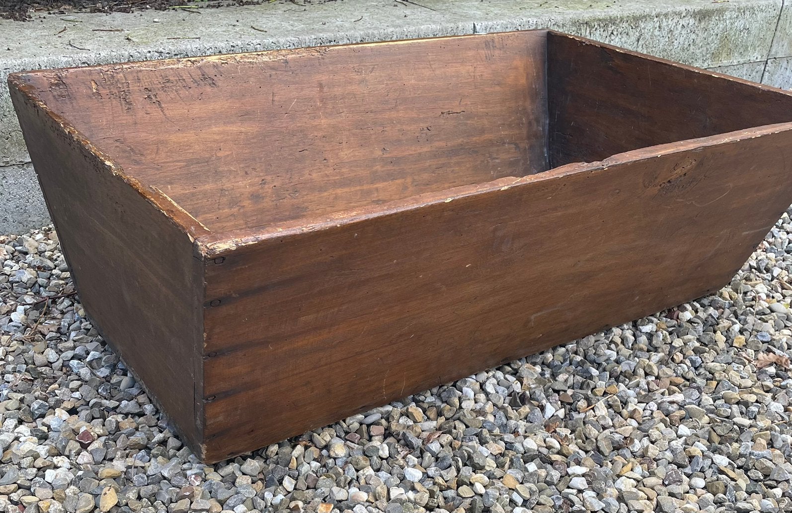 Super grote hout houten mangelbak mangel bak trog haardhout, Ophalen