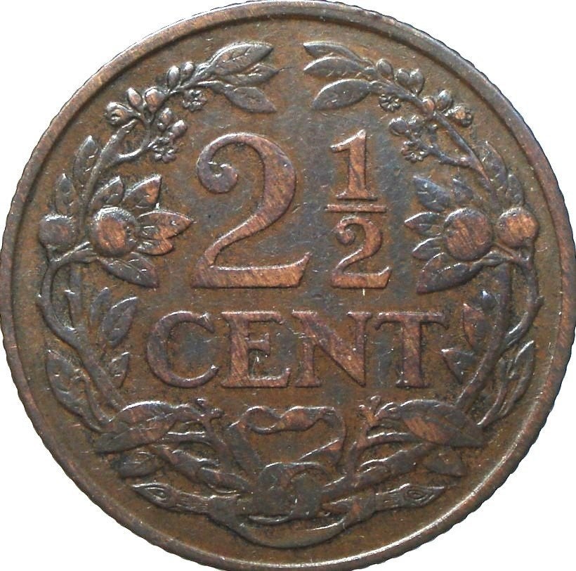 Nederland 2,5 cent 1913, Postzegels en Munten, Losse munt, Overige waardes, Ophalen of Verzenden, Koningin Wilhelmina