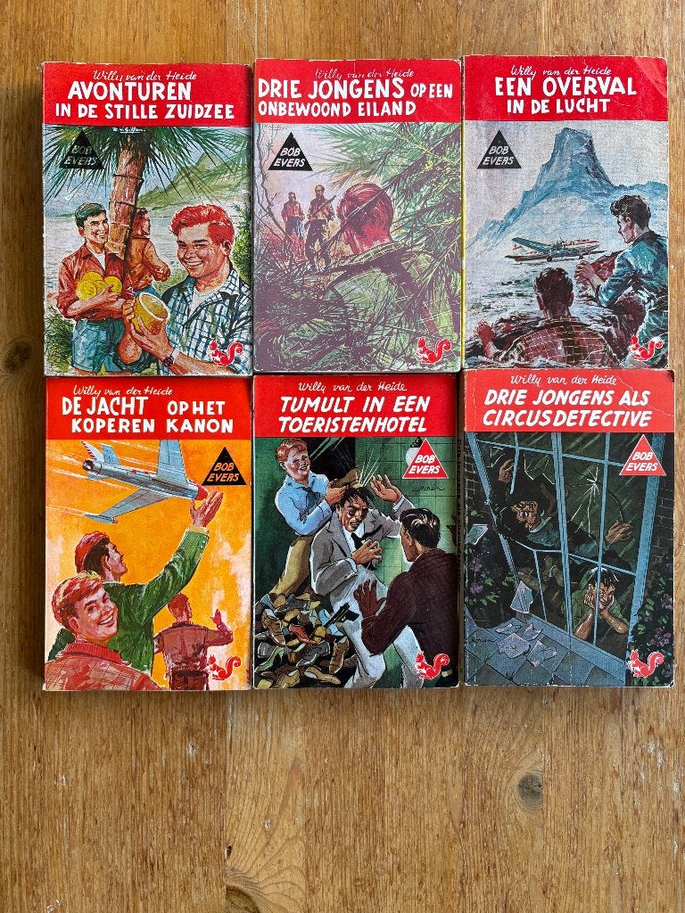 Bob Evers serie, door Willy van der Heide, 13 deeltjes, Boeken, Ophalen of Verzenden, Gelezen