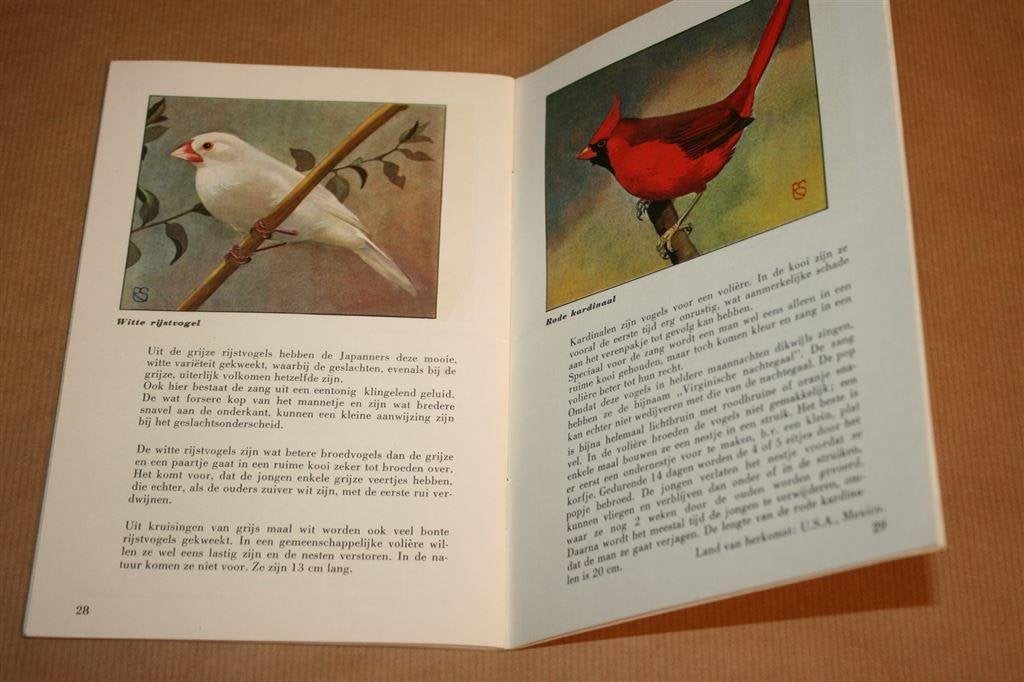 Tropische zaadetende vogels: 2 - ca. 1955, Ophalen of Verzenden, Gelezen, Vogels