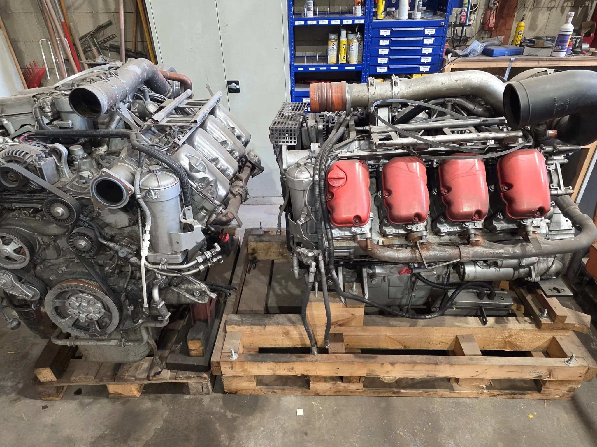 Scania 2 v8 scania motor dc16 2 stuks motoren, Gebruikt, Scania, Overige Auto-onderdelen