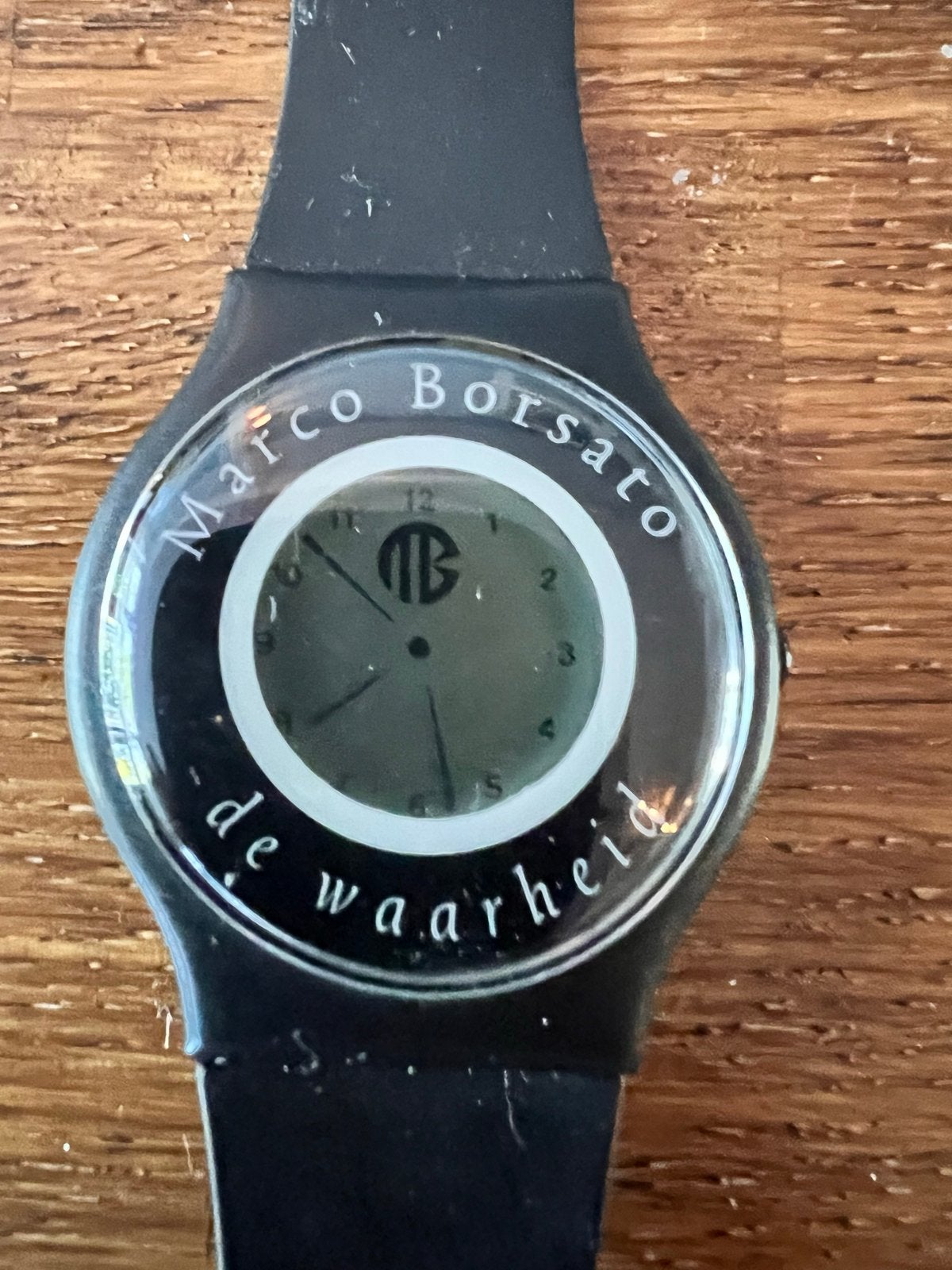 Marco Borsato 'De Waarheid'  Swatch horloge (UNIEK!), Kunststof, Gebruikt, Polshorloge, Ophalen