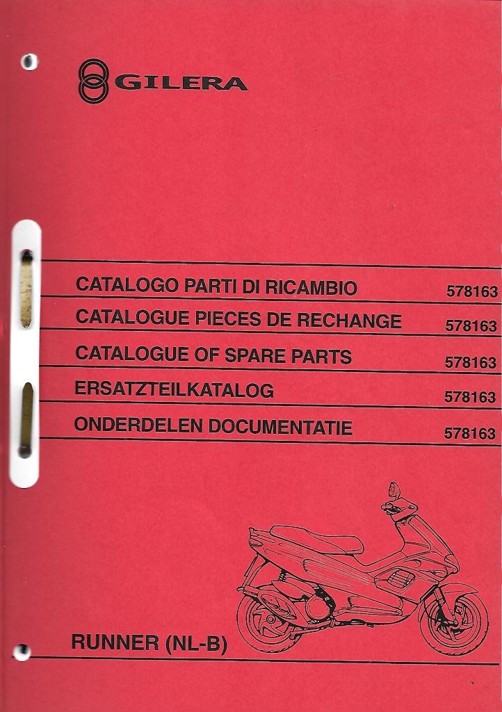 Gilera Runner onderdelenboek bromfiets scooter (gi06), Fietsen en Brommers, Ophalen of Verzenden, Zo goed als nieuw