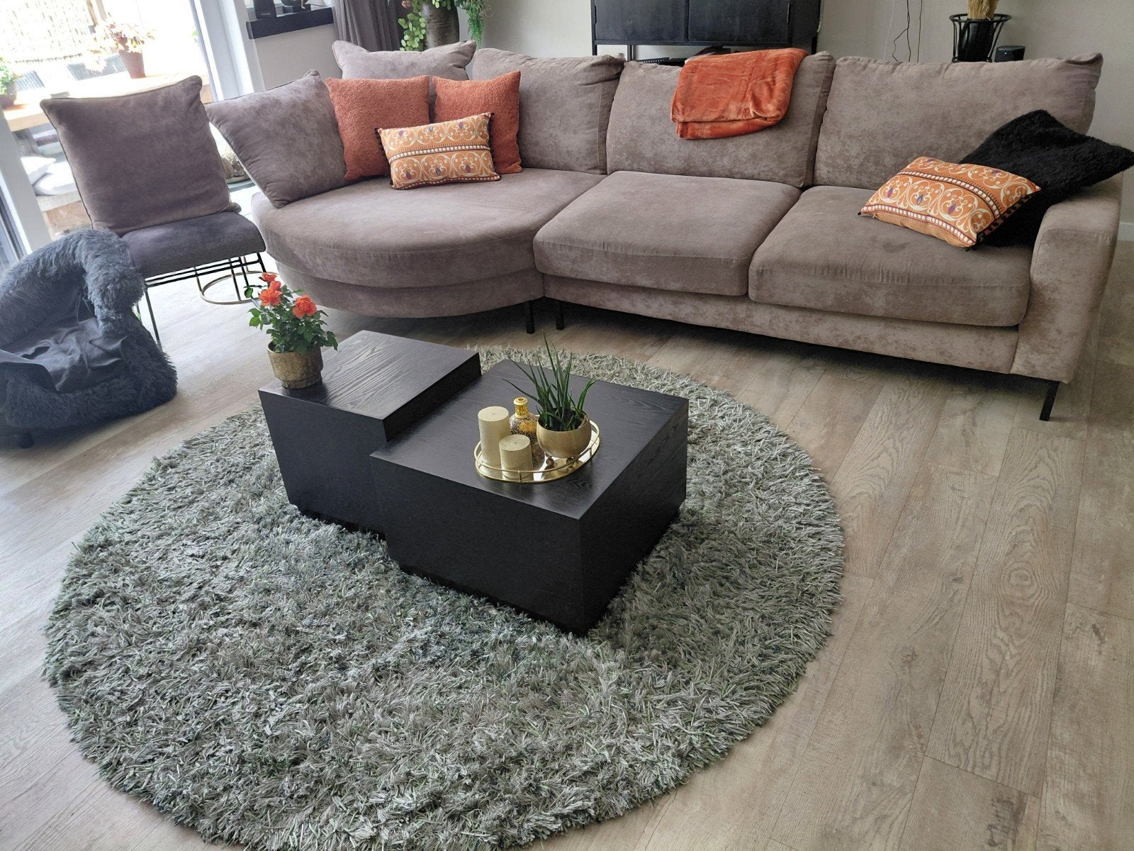 Groen vloerkleed van goede kwaliteit, Huis en Inrichting, Banken | Complete zithoeken, Ophalen of Verzenden, Zo goed als nieuw