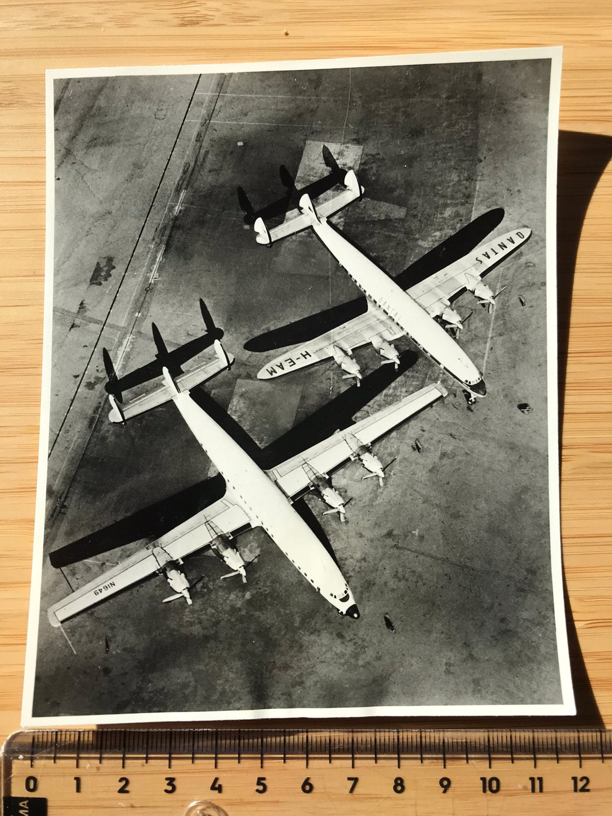 Persfoto Lockheed Super Constellation Vliegtuig Luchtvaart, Verzamelen, Ophalen of Verzenden, Zo goed als nieuw, Kaart, Foto of Prent