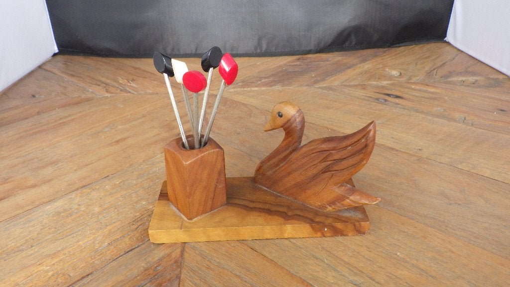twee mooie retro houders met cocktailprikkers, Ophalen of Verzenden, Overige typen