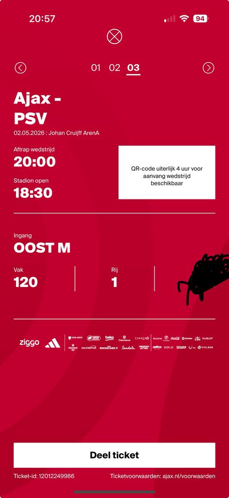 AJAX -PSV, Eén persoon, Februari