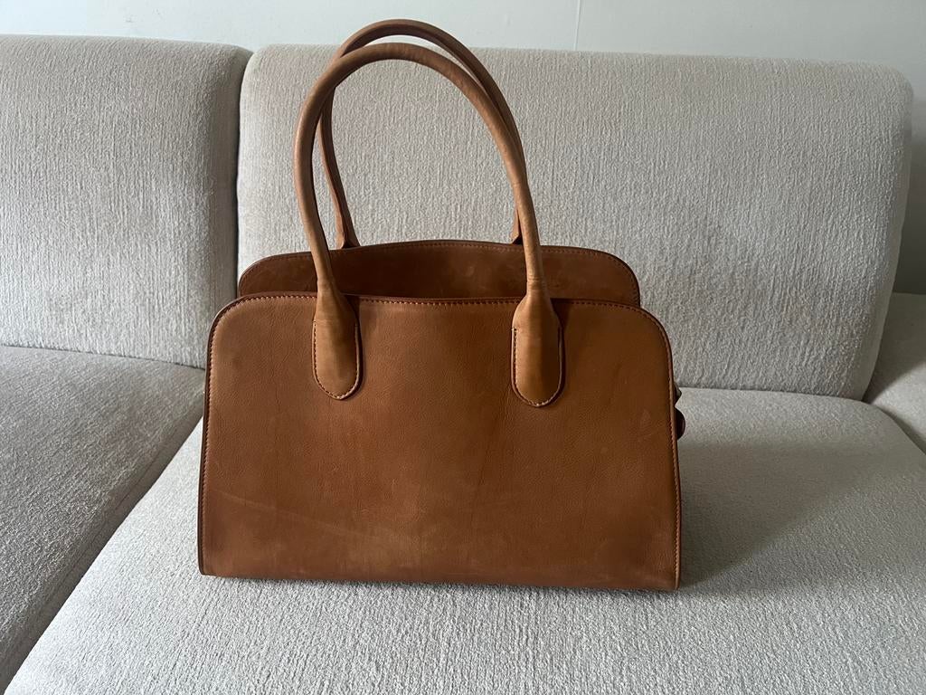 Leren tas zgan, Ophalen of Verzenden, Zo goed als nieuw, 30 cm of meer, Minder dan 35 cm