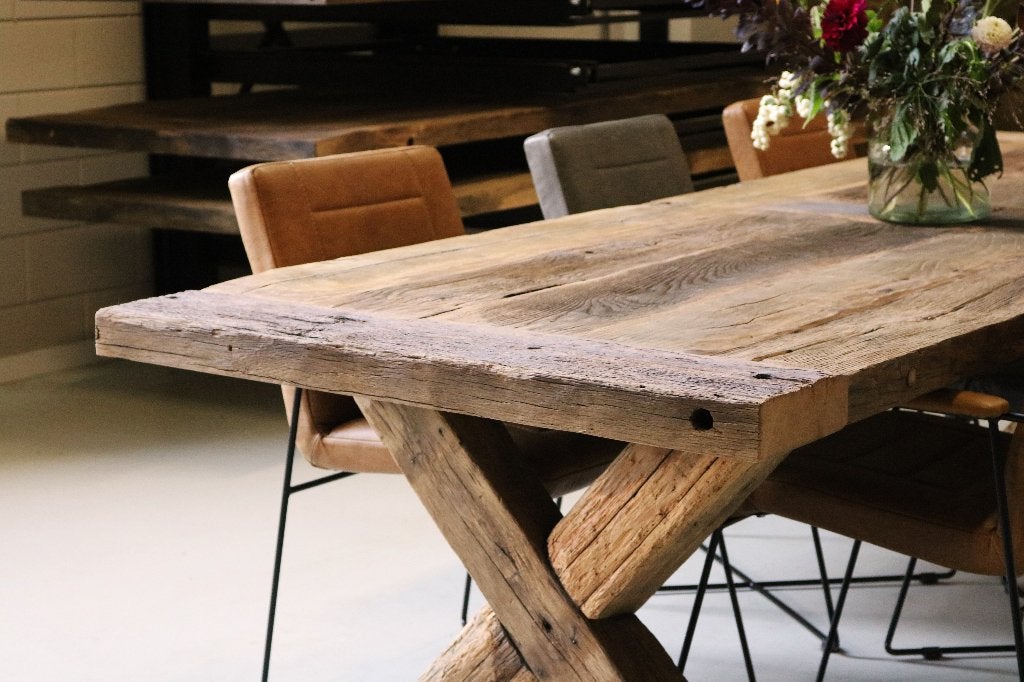Oud Eiken Tafels & Tafelbladen op maat, Huis en Inrichting, Tafels | Eettafels, Ophalen, Eikenhout, 50 tot 100 cm, Vijf personen of meer