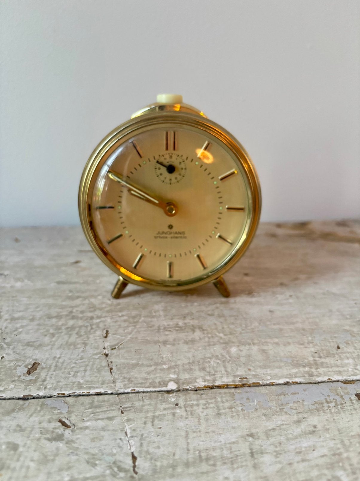 Vintage Junghans Trivox-Silentic Wekker – 70 ies Bureauklok, Ophalen of Verzenden