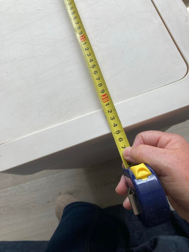 Witte kunststof Ikea wasmand met deksel, Ophalen, Zo goed als nieuw, Wit