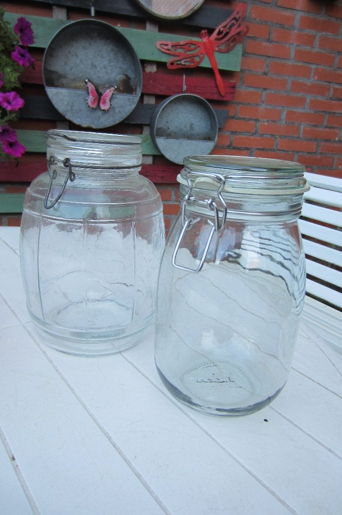 2 glazen weckflessen, IKEA, Ophalen of Verzenden, Voorraadpot, Glas