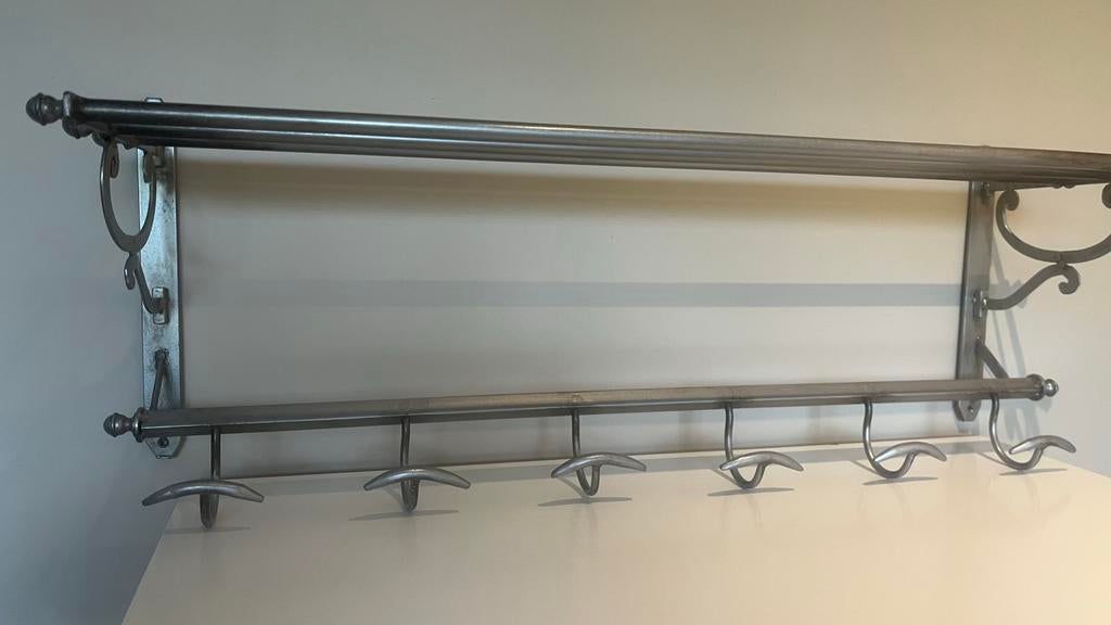 Grijze metalen station kapstok - 86 cm breed, Huis en Inrichting, Woonaccessoires | Kapstokken, Gebruikt, Minder dan 100 cm, Metaal