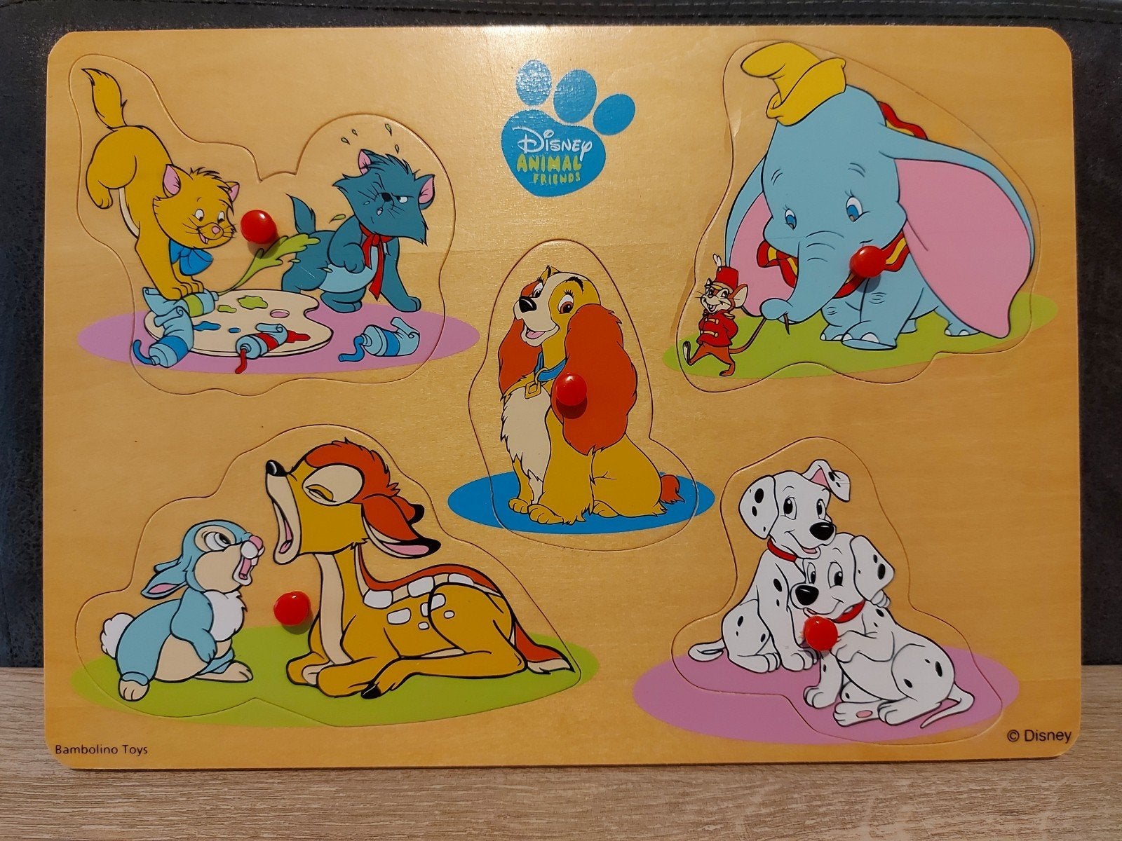 Nieuwe Disney houten knopjespuzzel, Kinderen en Baby's, Speelgoed | Kinderpuzzels, Ophalen of Verzenden, 10 tot 50 stukjes, Nieuw