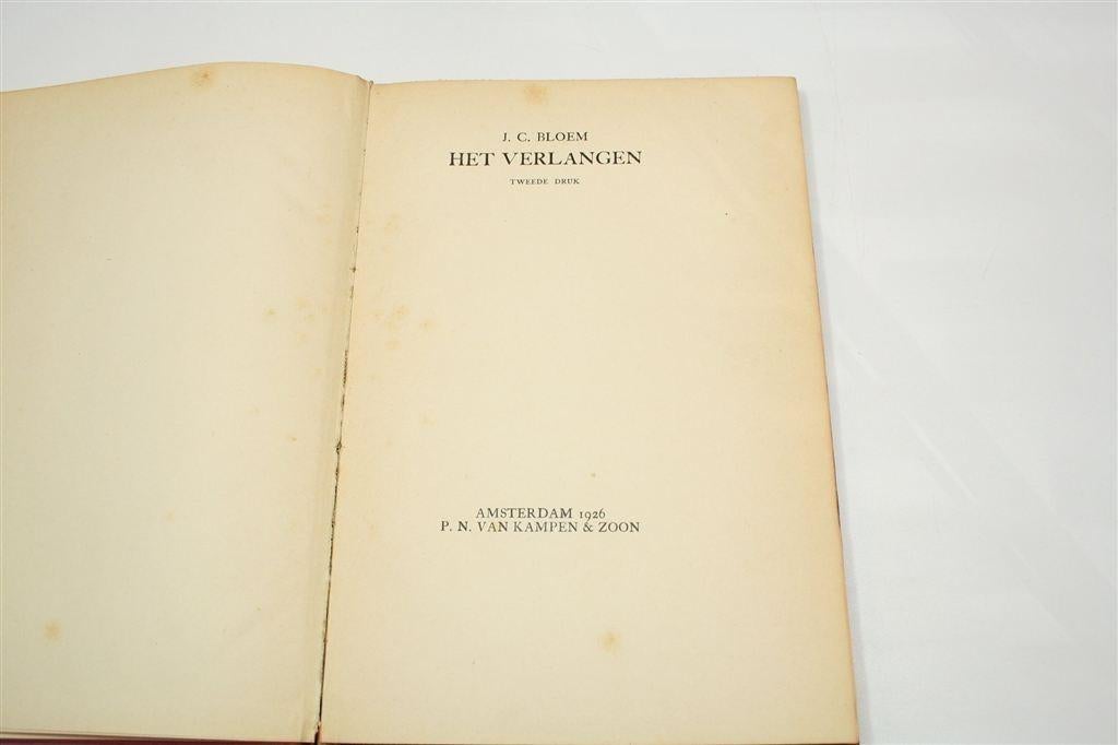 Het Verlangen — J.C. Bloem Gedichten, Van Kampen 1926, Boeken, Ophalen of Verzenden, Gelezen
