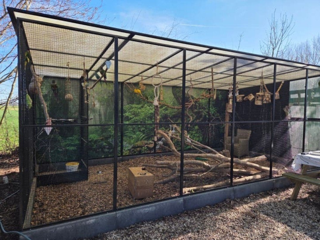 Prachtige voliere van 3x6, Ophalen, Zo goed als nieuw, Aluminium, Volière