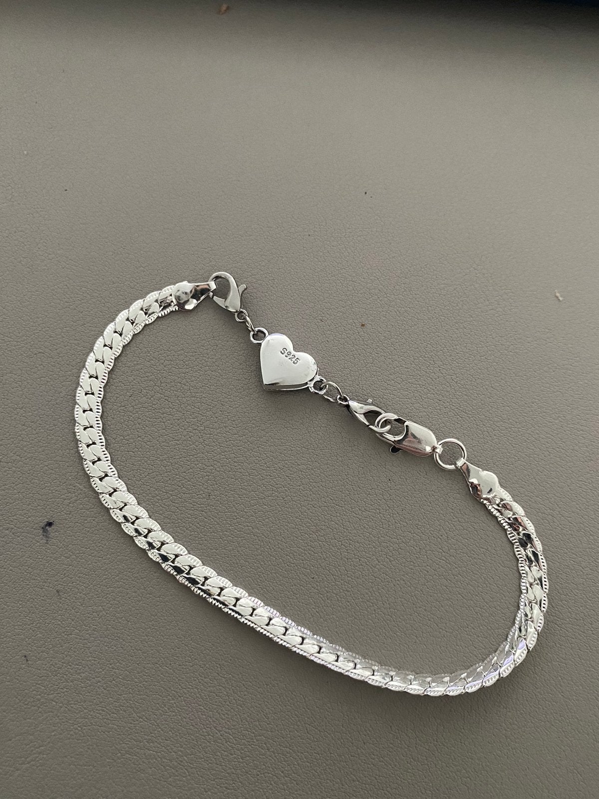 Zilveren armbandje plus hartje, nieuw, Ophalen of Verzenden, Nieuw, Zilver, Zilver