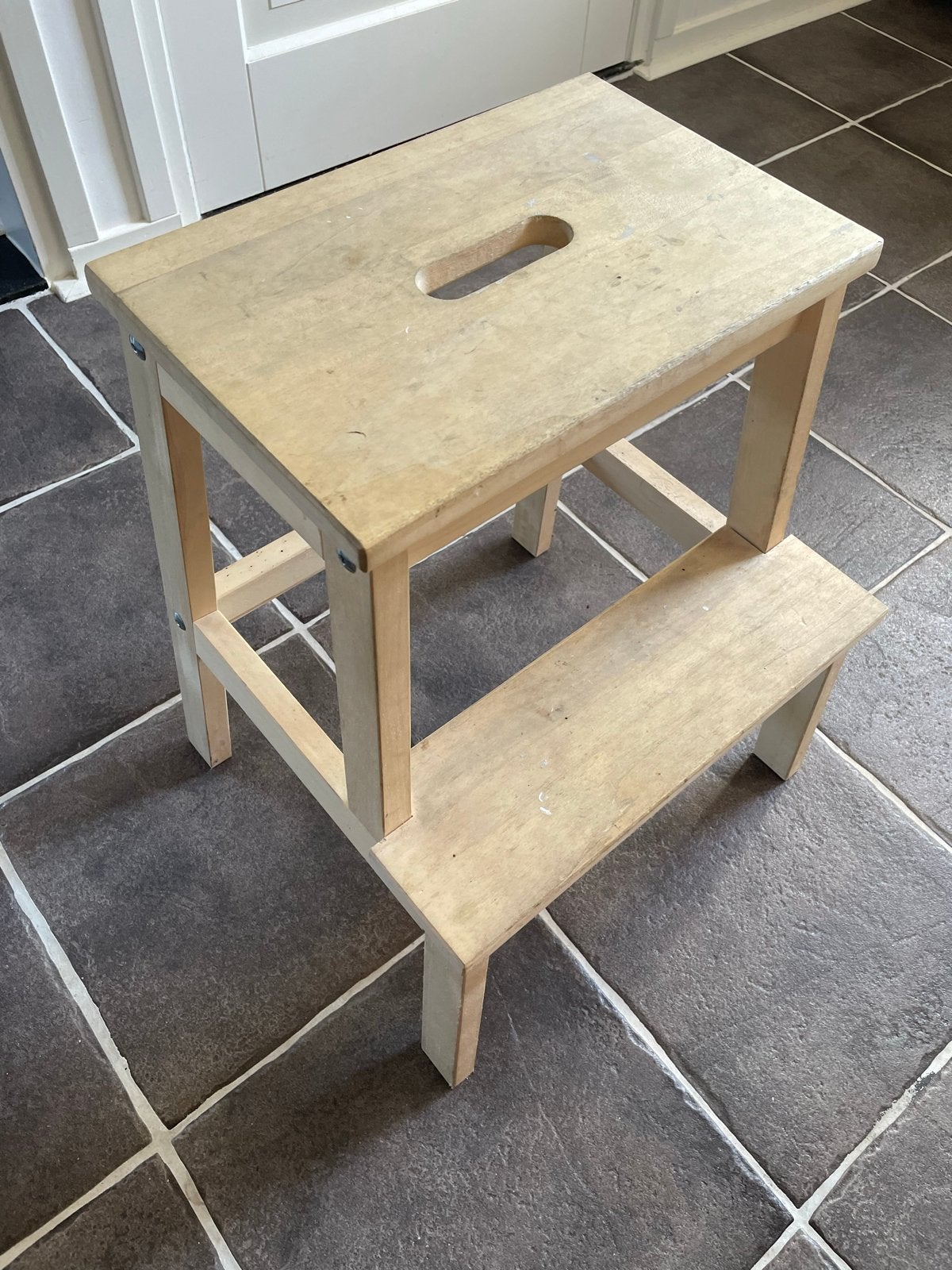 IKEA Bekväm opstapje 50cm - Houten krukje, Ophalen, Gebruikt, Hout