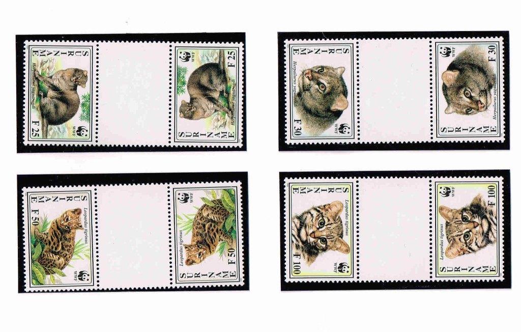 Suriname 1995 Dieren WWF Brugpaar 844/47 TBBP /suriv41, Verzenden, Postfris
